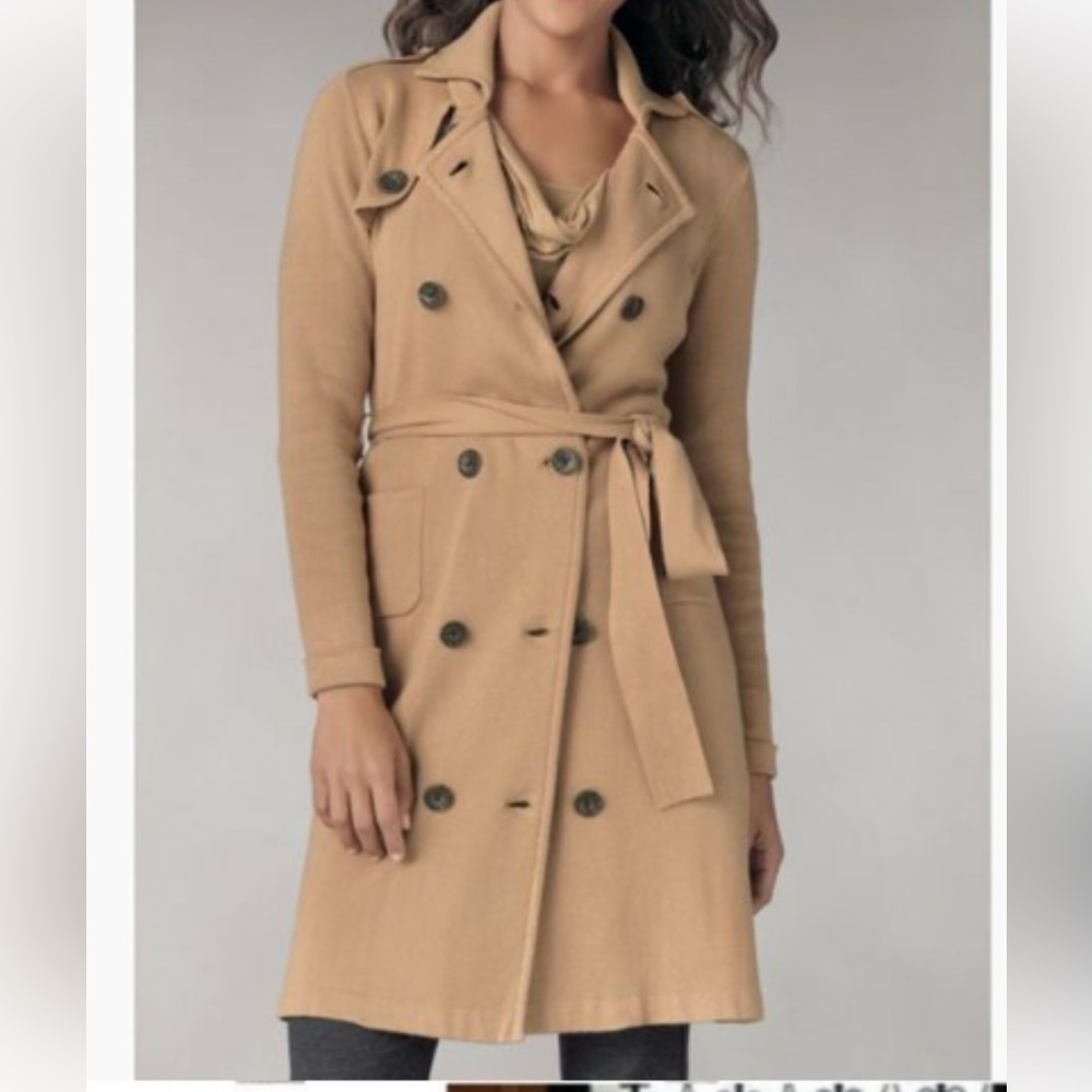 Cabi ‘French Trench’ sweater coat in Camel, size medium